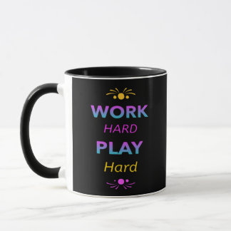 Caneca Duro de trabalho se diverte tão Duro - Dia do trab
