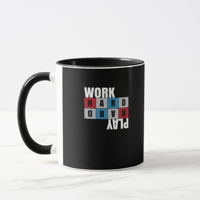 Caneca Duro De Trabalho, Tocar Tão Duro, Motivação, Dedic (Esquerda)