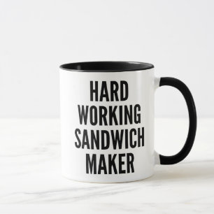 Caneca Duro Que Trabalha Em Sanduíche Maker Mug