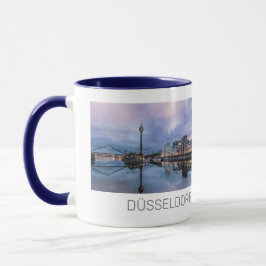 Caneca Dusseldorf Skyline Alemanha Holiday Sunset Souveni