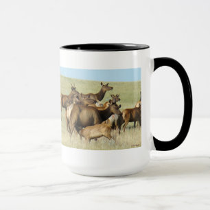 Caneca E7 Vaca Alce Alimentando Bezerro