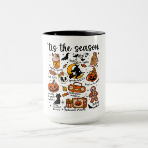 Caneca 'É a estação dos Doodles de Halloween
