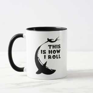 Caneca É Assim Que Eu Rolo - Mergulho Scuba Com Tubarão