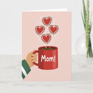 Caneca e Cartão do Dia das Mães Crimson Hearts