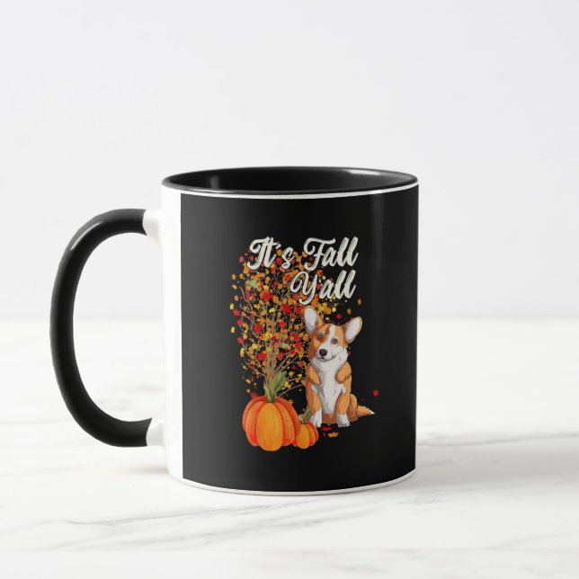 Caneca É Obrigados de outono de "Leaf Fall Tree Hello Aut (Esquerda)