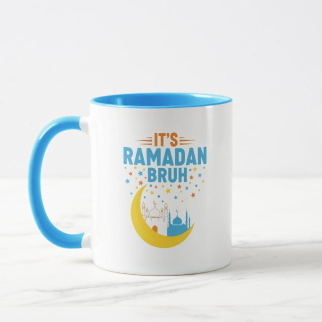Caneca É Ramadan Bruh Muçulmano Ramadan Mubarak Eid Homen (Esquerda)