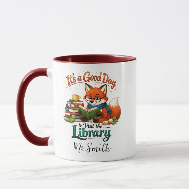 Caneca É um Bom Dia para Visitar a Biblioteca | Personali (Esquerda)