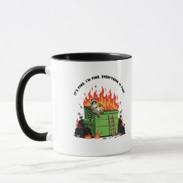 Caneca É um incêndio no lixo, está tudo bem