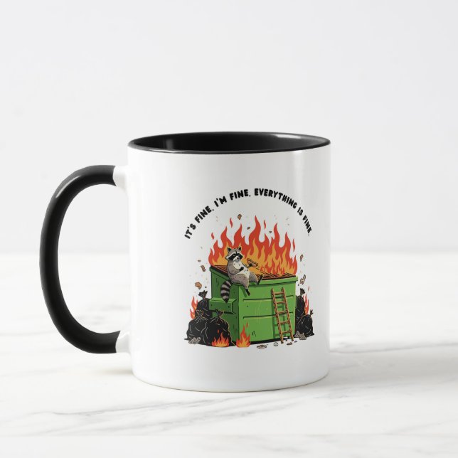 Caneca É um incêndio no lixo, está tudo bem  (Esquerda)