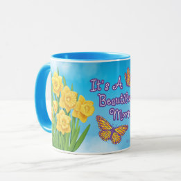 Caneca É uma bela Primavera de manhã