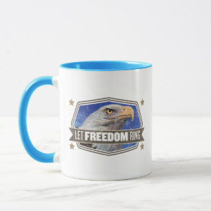 Caneca Eagle-Deixe o anel da liberdade
