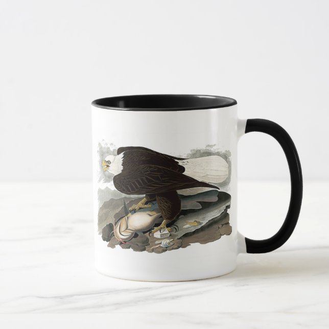 Caneca Eagle dirigido branco | John James Audubon (Direita)