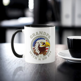 Caneca Eagle Emblem USA Flag | Avô DD 214 Preto