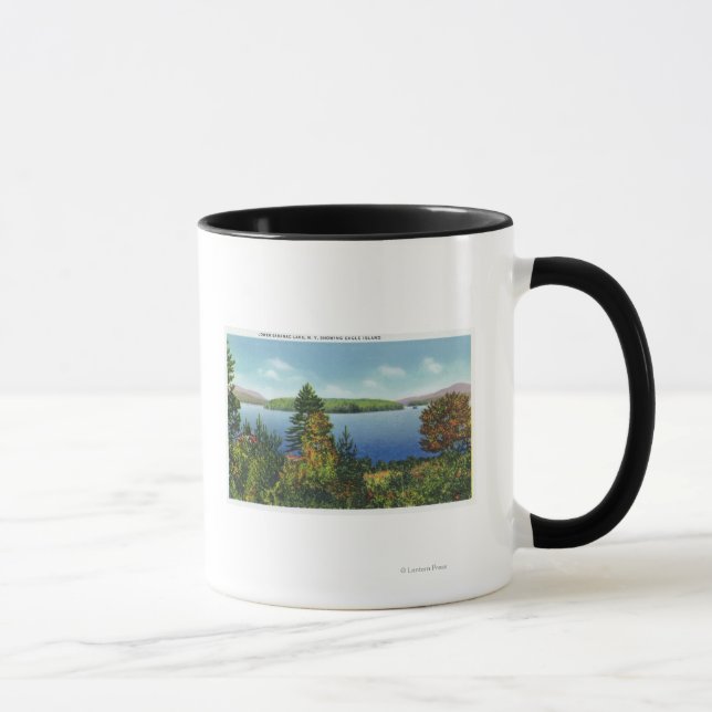 Caneca Eagle Island e Lower Saranac Lake View (Direita)