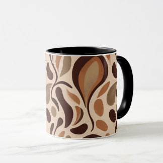 Caneca Earthy Fluid Shapes Mug – Minimal Abstract Style