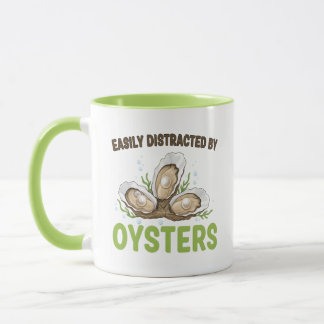 Caneca Easily Distracted By Oysters Lover Distraction