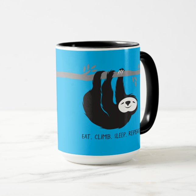 Caneca Eat. Climb. Sleep. Repeat. Mug (Frente Esquerda)