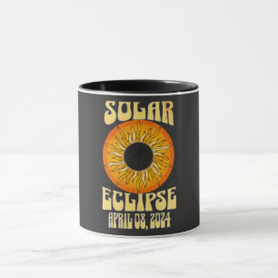 Caneca Eclipse solar Retroativo Total Eclipse 8 de abril