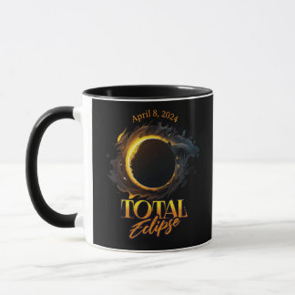 Caneca Eclipse Solar Total 8 de abril de 2024 Comemorativ