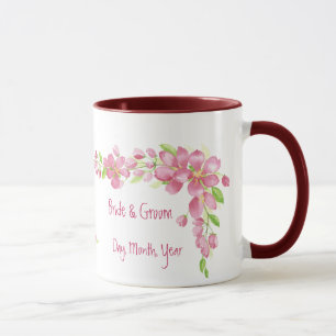 Caneca Economias da flor de cerejeira do vintage o