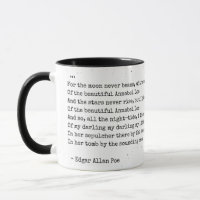 Edgar Allan Poe Annabel Lee Poem Black e White