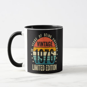Caneca Edição Limitada de Aniversário de 50 anos Vintage