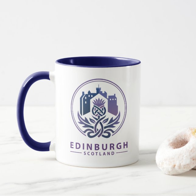 Caneca Edimburgo Escócia Reino Unido (Com Donut)