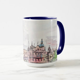 Caneca Edinburgh Scotland Watercolor Mug