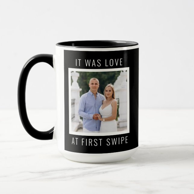 Caneca Editable Text and Custom Photo Valentine's Day  (Esquerda)
