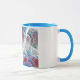 Caneca Edredão do azul & do branco - prazer da magenta &