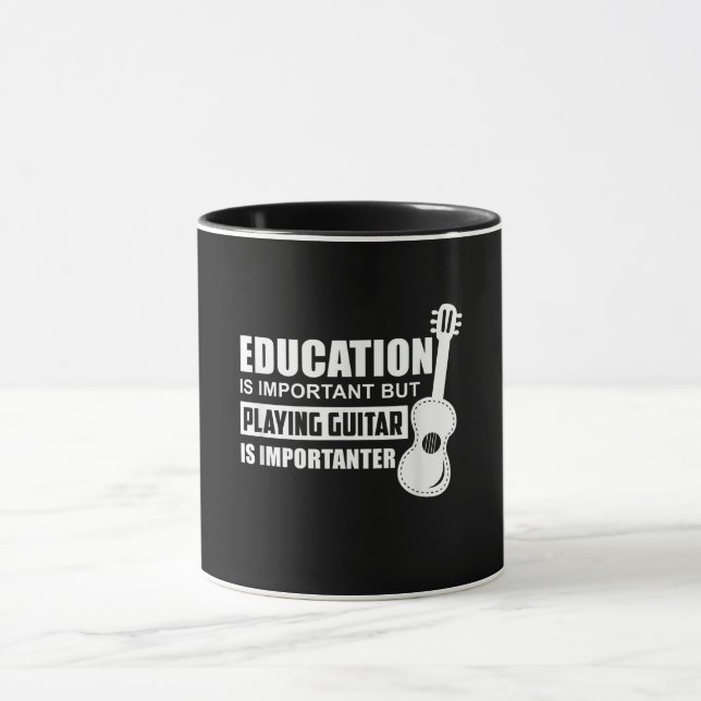 Caneca Educação É Importante, Mas Tocar Violão (Centro)