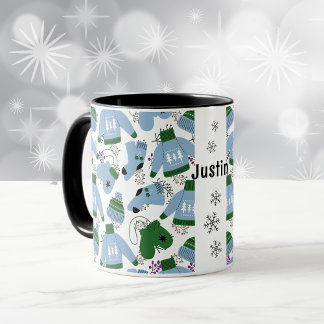 Caneca Edulcoradores de inverno nórdicos e Mug Azul Mitte