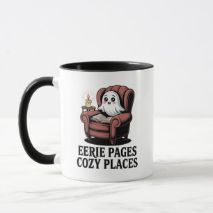 Caneca Eerie Pages Cozy Places - livro fantasma