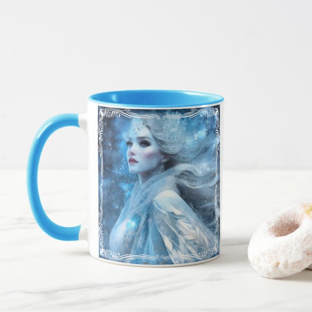 Caneca Eethal Frozen Snow Queen Fantasy Art (Com Donut)