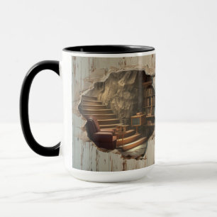 Caneca Efeito 3D - Bookshelf Mug oculto