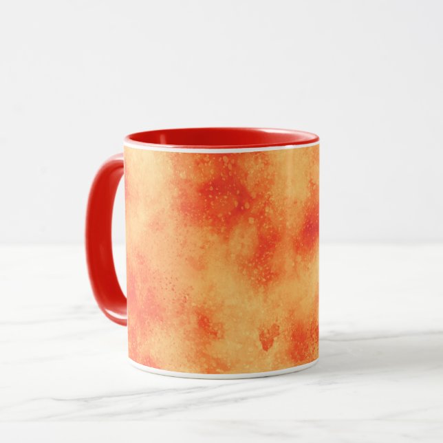 Caneca Efeito de Nuvem Laranja (Frente Esquerda)