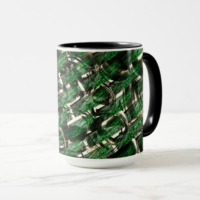 Caneca Efeito "muro" verde e bolhas mais escuras? (Frente Esquerda)