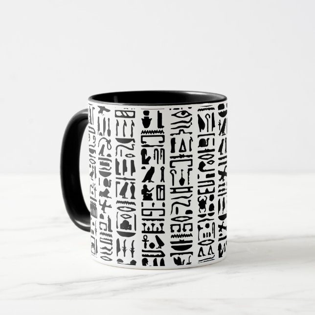 Caneca Egípcio Hieroglyph Mug (Frente Esquerda)