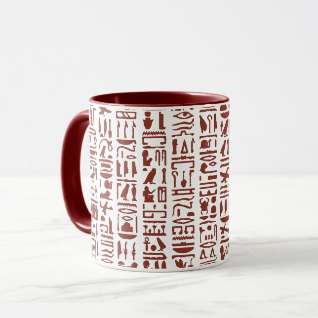 Caneca Egípcio Hieroglyph Mug (Frente Esquerda)
