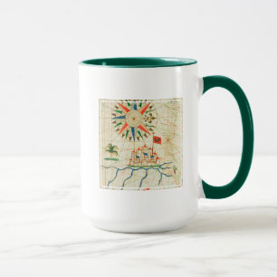 Caneca Egipto, o rio Nile e Cairo