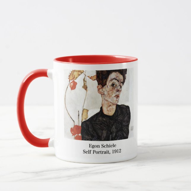 Caneca Egon Schiele , Self portrait, 1912 (Esquerda)