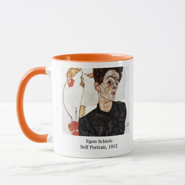 Caneca Egon Schiele , Self portrait, 1912 (Esquerda)