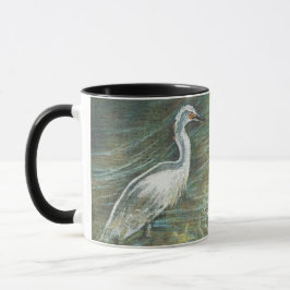 Caneca Egret Bird Water Art