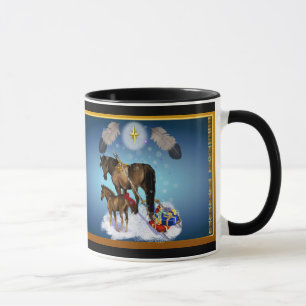 Caneca Égua e potro do Natal