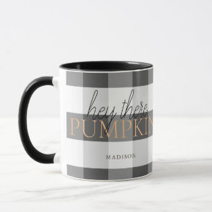 Caneca Ei Lá Pumpkin Black & White Buffalo Check