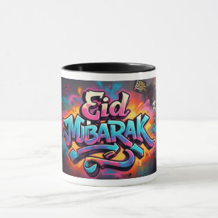 Caneca Eid Mubarak, Grafite de pintura