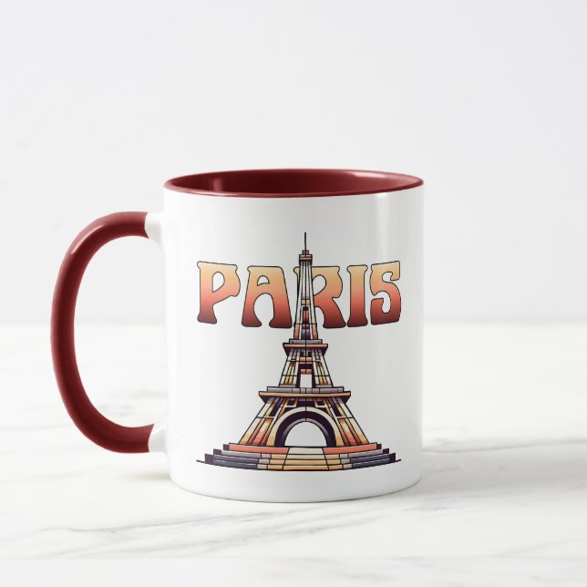 Caneca Eiffel Tower Paris França (Esquerda)
