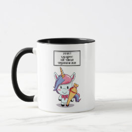 Caneca Einschulung, Schule, Kindergarten, Einhorn