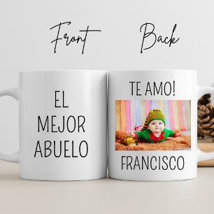 Caneca El Mejor Abuelo Personaliza Foto Aniversário do Av