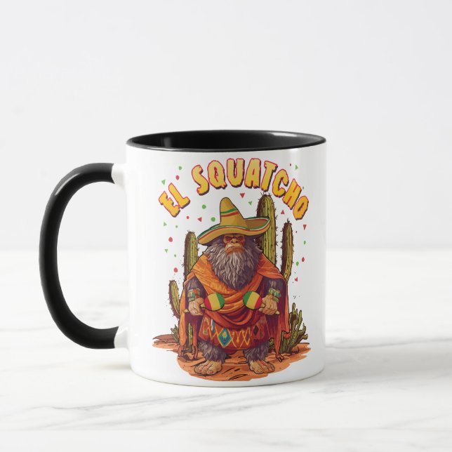 Caneca El Squatcho Bigfoot com Maraca, Sombrero e Ponc (Esquerda)
